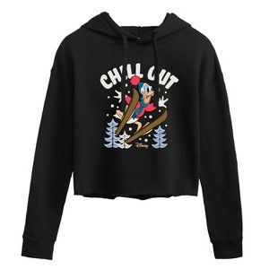 Women's - Disney - Chill Out Cropped Graphic Hoodie - 1 of 3
