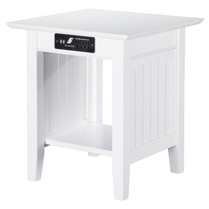Nantucket End Table with Charger - AFI, 1 of 8