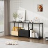 46" TV Stand with LED, Entertainment Center for 55" TVs, TV Cabinet with Storage Shelves, Long Dresser, for Bedroom, Living Room, Office - 4 of 4