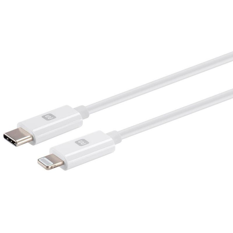 Monoprice Apple MFi Certified Lightning to USB Type-C and Sync Cable - 1.5 Feet - White | Compatible with iPod, iPhone, iPad with Lightning Connector, 2 of 7