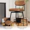 Hrinhom 19.7"W Upholstered Swivel Bar Stool,Modern Bar Chair With Metal Leg-Grey - 4 of 4