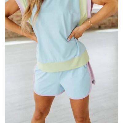 Women's Color Block Shorts - Why Dress