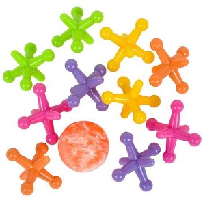 ArtCreativity Large Neon Jacks Game (Pack of 3) - 1 of 4