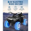 12V Electric Ride On Car for Kids 3-8 Years, 2 * 45W Motor, Remote Control, LED Lights, Music Player & Emergency Brake, Battery Powered Cars for Kids - 4 of 4