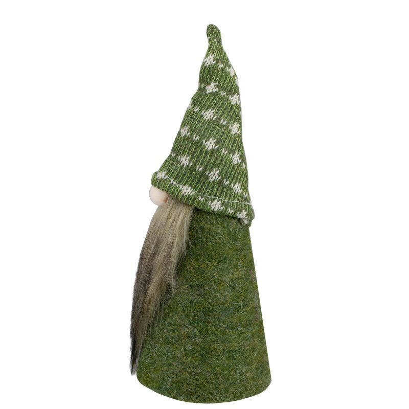 Northlight 9" Green and White Cone Gnome Christmas Tabletop Decor, 4 of 5