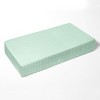 Bacati - Noah Triangles Mint Muslin 3 pc Toddler Bed Sheet Set - 4 of 4