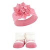 Hudson Baby Infant Girl Headband and Socks Giftset, Yellow Orange, One Size - 3 of 4