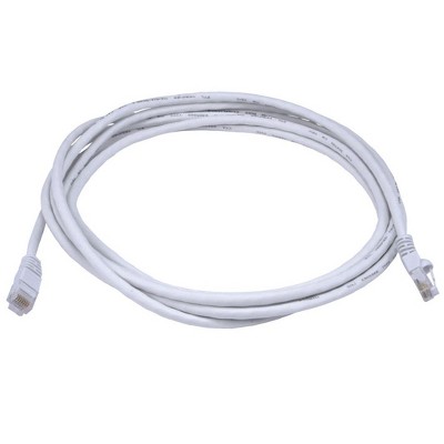 Monoprice Cat5e Ethernet Patch Cable - 10 Feet - White | Network Internet Cord - RJ45, Stranded, 350Mhz, UTP, Pure Bare Copper Wire, 24AWG