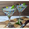 Dos Sueños Mexican Hand Blown Glassware Combo Set - Confetti Rock Design Pitcher and Modern Margarita Glasses - 4 of 4