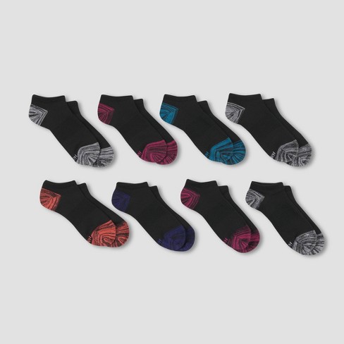 Hanes Premium Women's 6pk Cushioned Low Cut Socks - Black 5-9 : Target