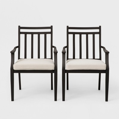 Fairmont 2pk Stationary Patio Dining Chair - Linen - Threshold™