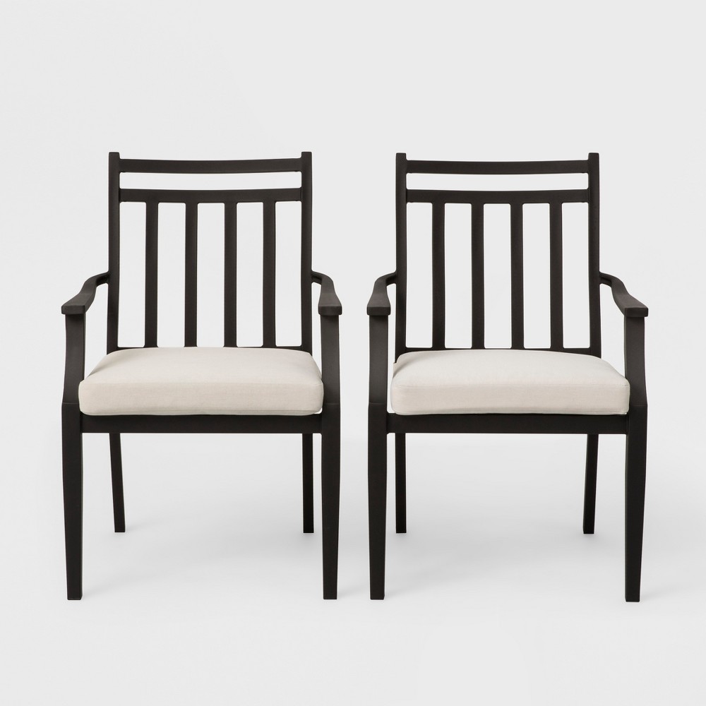 Fairmont 2pk Stationary Patio Dining Chair - Linen - Threshold was $260.0 now $130.0 (50.0% off)