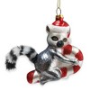 Ring Tailed Lemur Draped in Christmas Fun Glass Christmas Ornament, Madagascar Decor| OrnamentallyYou - 4 of 4