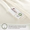 Whisper Organics, 100% Organic Cotton Mattress Protector, a Breathable, Quilted, Fitted Mattress Pad Cover, GOTS Certified, Ivory Color - 3 of 4