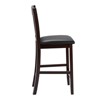 Tangkula Set of 2 Bar Stools Counter Height Pub Chairs w/ PU Leather Seat&Rubber Wood Legs - image 4 of 4