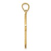 Black Bow Jewelry 14k Yellow Gold Diamond-cut & Textured Cross Pendant, 15 x 30mm - 2 of 4