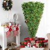 LOVMOR Upside Down Christmas Tree with LED Warm Lights, Halloween-themed Ornaments and Satin Ribbon - 2 of 4
