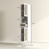 Aghana Digitals Modern Bohemian Bathroom Cabinet with Rattan Doors, Adjustable Shelves, Drawer & - 3 of 4
