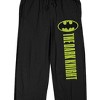 Batman The Dark Knight Movie Logo Men's Black Drawstring Sleep Pants - 2 of 4