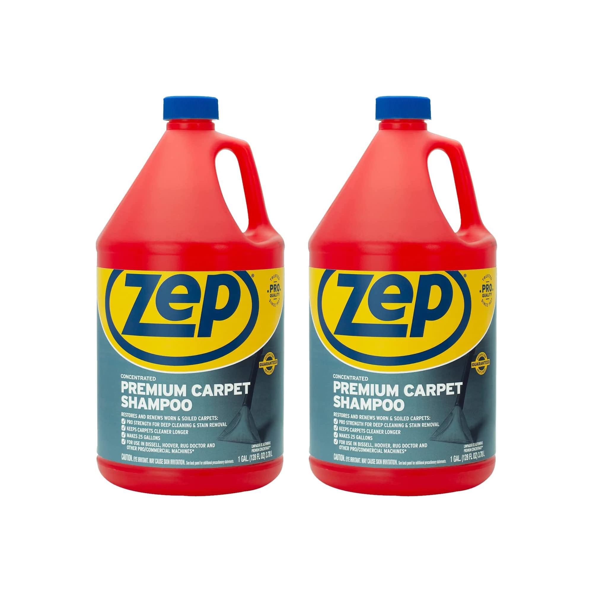 ZEP Zep Premium Carpet Shampoo Concentrate – Renews Soiled Carpets – 1 Gallon - Case of 2
