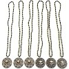 12 Pcs Pirate Coin Necklace Set - Skull Bead Party Favors for Halloween & Pirate Day - 2 of 4
