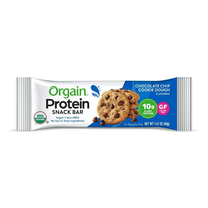 Orgain Organic Vegan Protein Bar - Chocolate Chip Cookie Dough - 12ct, 4 of 7