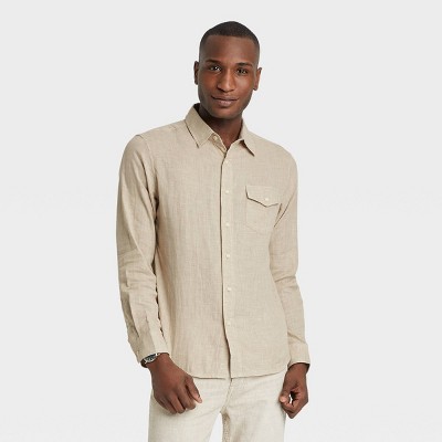 Men's Standard Fit Long Sleeve Button-Down Shirt - Goodfellow & Co™