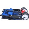FURNIinspire Wheelbarrows And Lawn Carts Folding Wagon Collapsible Outdoor Utility Wagon, Lawn Car With Adjustable Handles, Blue, 53“*20"*43" - 4 of 4