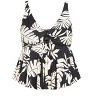 Women's Plus Size Palma Print Tankini - black | CITY CHIC - image 4 of 4