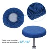 Unique Bargains Polyester Round Washable Elastic Bar Stool Cover for Dia 12"-14" Chair 4 Pcs - 3 of 4