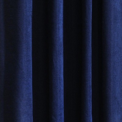 Dark Navy Polyester Blackout Grommet Curtain Panel 52 x 95