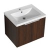ChicFurnit Bathroom Vanities Modern Vanity with Sleek Design and Ample Storage for Bathroom Spaces, Brown,47.6”*18.1”*19.3" - 3 of 3