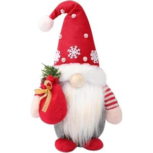 Christmas Gnomes Plush Decoration,Gnome Plush Christmas Decoration Handmade Swedish Dwarf Scandinavian Tomte Elf Gnomes for Home Office Table Decor - 1 of 4