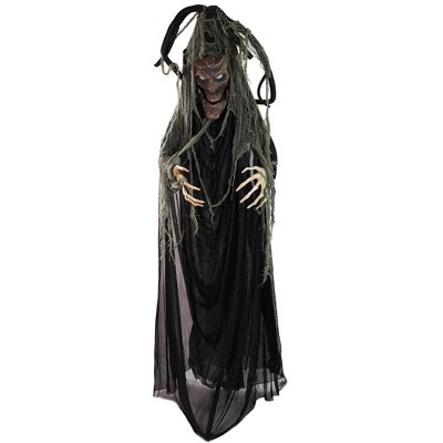  Northlight 76" Black Touch Activated Lighted Tree Man Animated Halloween Decor with Sound 