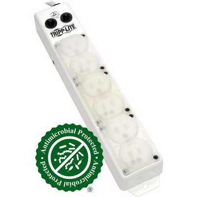 Tripp Lite Power Strip Hospital Medical 120V 6 Outlet UL1363A 15' Cord Metal - NEMA 5-15P - 6 NEMA 5-15R Hospital Grade - 15ft