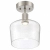 Access Lighting Port Nine 1 - Light Flush Mount in  Brushed Steel - 3 of 4