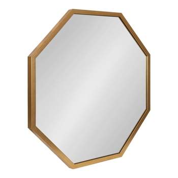 28" x 28" Laverty Octagon Wall Mirror Gold - Kate & Laurel All Things Decor