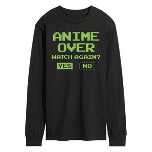Men's - Instant Message - Anime Over Yes No Long Sleeve Graphic T-Shirt - 1 of 4