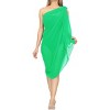 LA LEELA Women's Bikini Sarong Cover up Wraps One Size Solid Green - 4 of 4