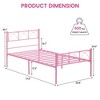 Twin Bed Frame with Headborad and Footboard, Firm Support Structure, Metal Platform Bed Frame, No Box Spring Needed, Under Bed Storage - 2 of 4