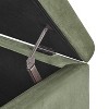 NicBex Velvet Storage Ottoman Bench,Upholstered Storage Ottoman with Button-Tufted Waffle Stitching,Storage Bench for Living Room,Bedroom,Pale Green - 4 of 4