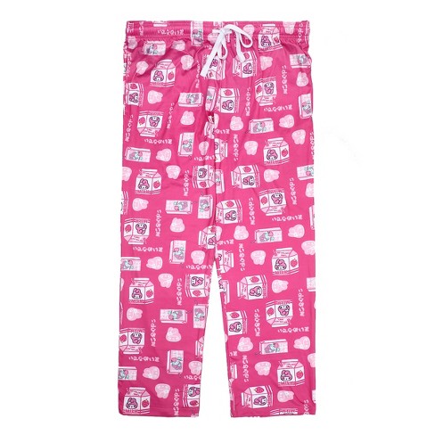 Hello Kitty Anime Cartoon All Over Print Women's White Sleep Pajama  Pants-XXL