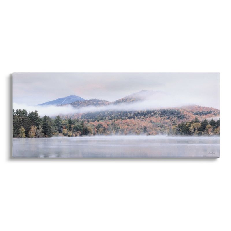 Stupell Industries Looming Fog Mountain Peak Reflective Lake Photography Canvas Wall Art, 1 of 6