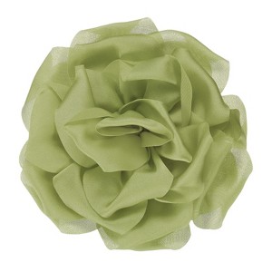 Unique Bargains Handmade Dainty Satin Fabric Big Peony Rose Flower Brooches Hair Clips 1 Pc - 1 of 4