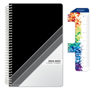 Global Datebooks Secondary Student Planner AY 2024-2025 - Matrix Style - 5.5"x8.5" (Black Stripe)