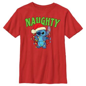 Boy's Lilo & Stitch Christmas Naughty Stitch T-Shirt