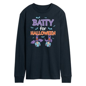Men's - Dr. Seuss - Batty For Halloween Thing 1 and Thing 2 Long Sleeve Graphic T-Shirt - 1 of 4