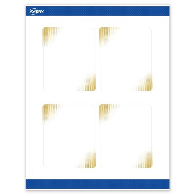 Avery Rectangle Labels, Gold Blush Pattern, 4" x 3-1/3"