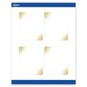 Avery Rectangle Labels, Gold Blush Pattern, 4" x 3-1/3" - 1 of 4