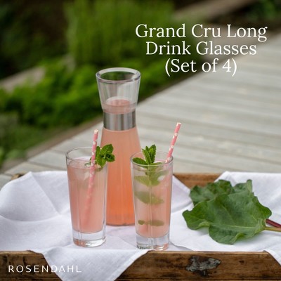 Grand Cru Clear Lead-Free Glass Long Drink Set, 10.1 Oz, 4 Pcs